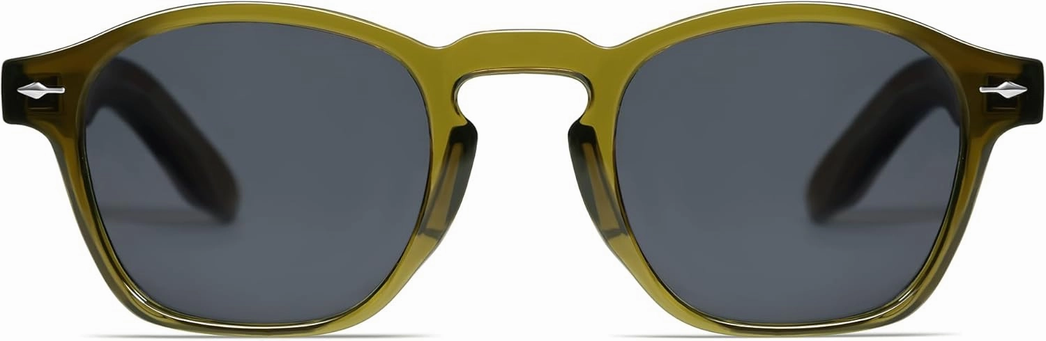 VANLINKER Retro Small Square Sunglasses for Men Women Thin Cube Shades Vintage Slim Frames Intellectual Style VL9774