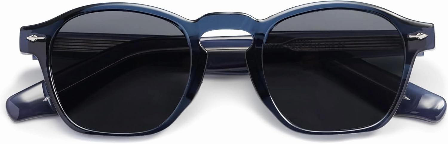VANLINKER Retro Small Square Sunglasses for Men Women Thin Cube Shades Vintage Slim Frames Intellectual Style VL9774