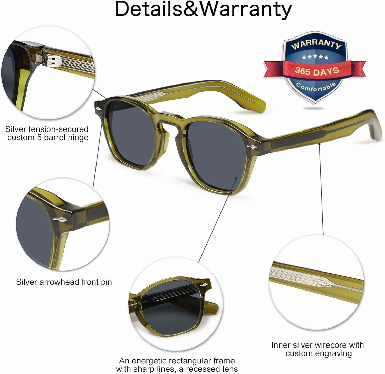 VANLINKER Retro Small Square Sunglasses for Men Women Thin Cube Shades Vintage Slim Frames Intellectual Style VL9774