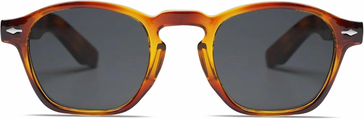 VANLINKER Retro Small Square Sunglasses for Men Women Thin Cube Shades Vintage Slim Frames Intellectual Style VL9774