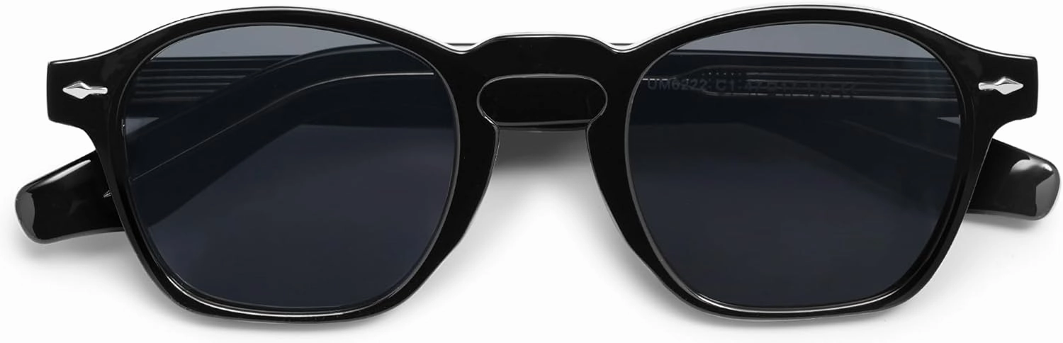 VANLINKER Retro Small Square Sunglasses for Men Women Thin Cube Shades Vintage Slim Frames Intellectual Style VL9774