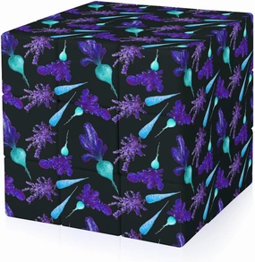 Vegan Beet Pattern Adults 3x3x3 Color-Matching Smooth Fully Printed Cube Gift