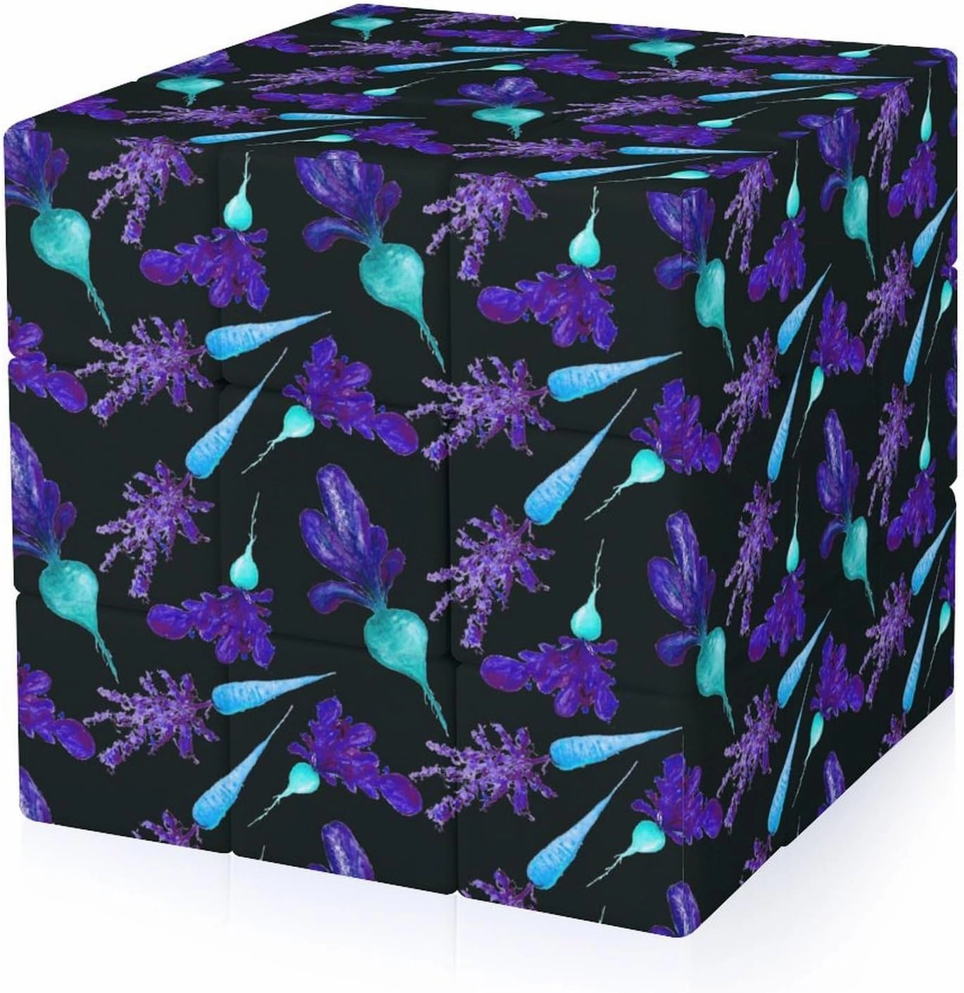Vegan Beet Pattern Adults 3x3x3 Color-Matching Smooth Fully Printed Cube Gift