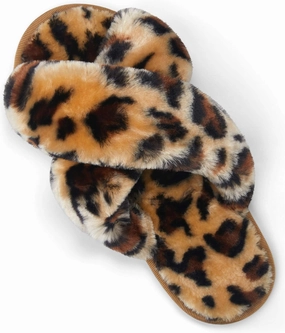 Vepose Women's 801 Cross Band Slippers, Soft Plush Furry Open Toe Fur Slides, Fuzzy Fluffy Slip on House Shoes Indoor Outdoor Slippers