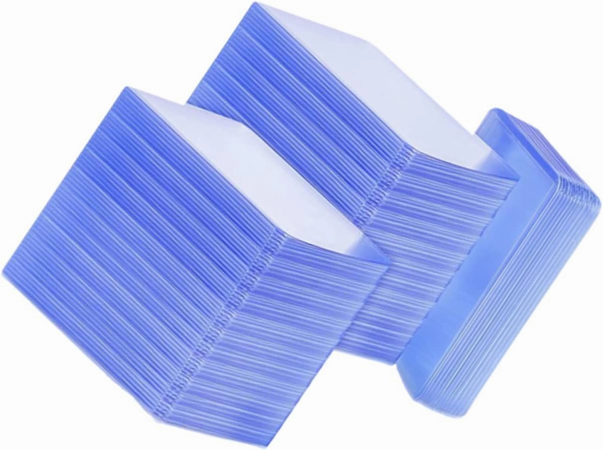 VICASKY 100pcs Trading Card Sheets Protectors Game Cards PVC Cover Safe and Sturdy for Boys and Girls
