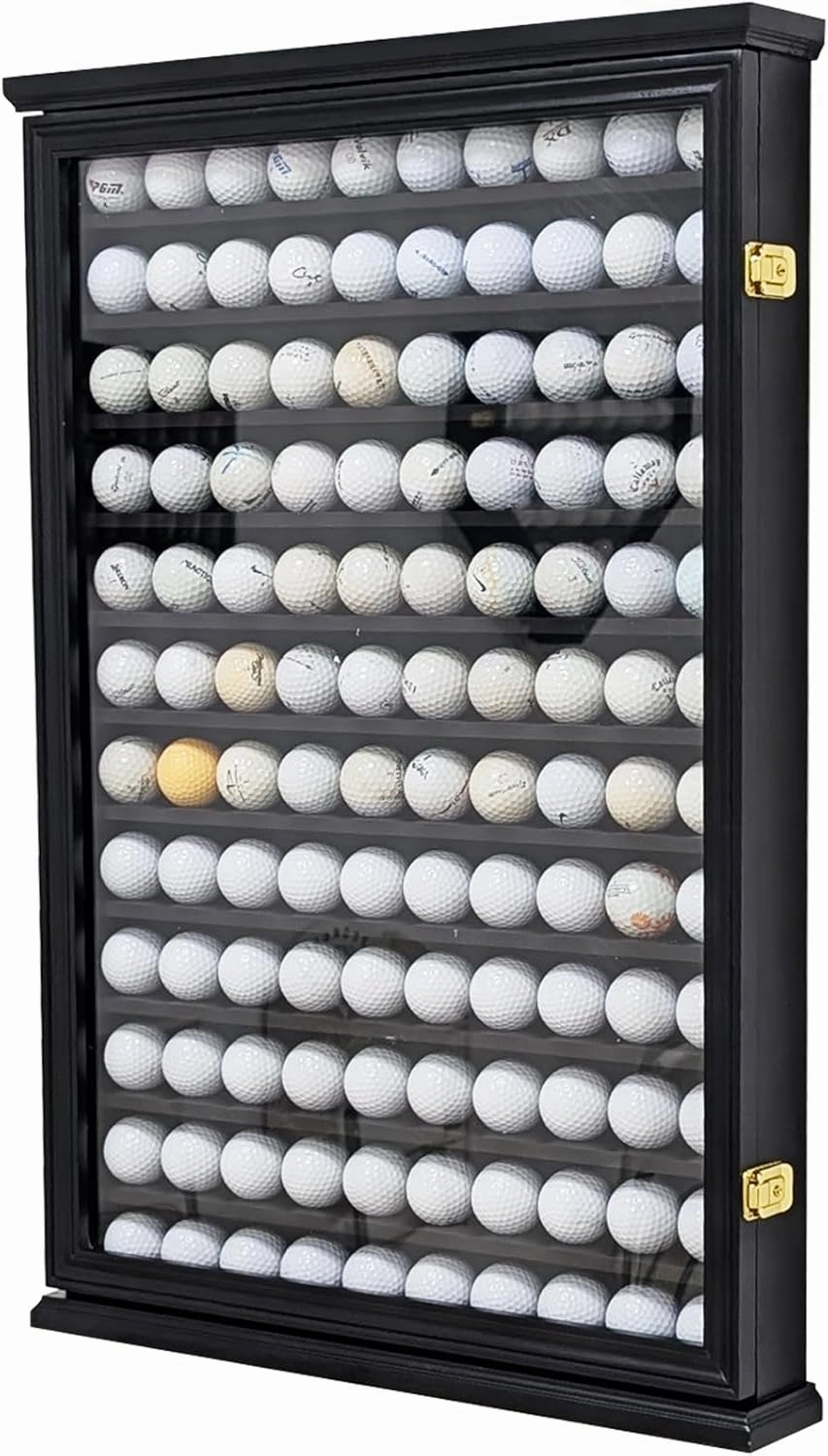 Vice Golf Balls Display Case - Shocked & Noodle TP5 Golf Ball Cabinet (ARRAWIS Black) - 120 Balls Capacity, UV Protection, Lockable (Black)