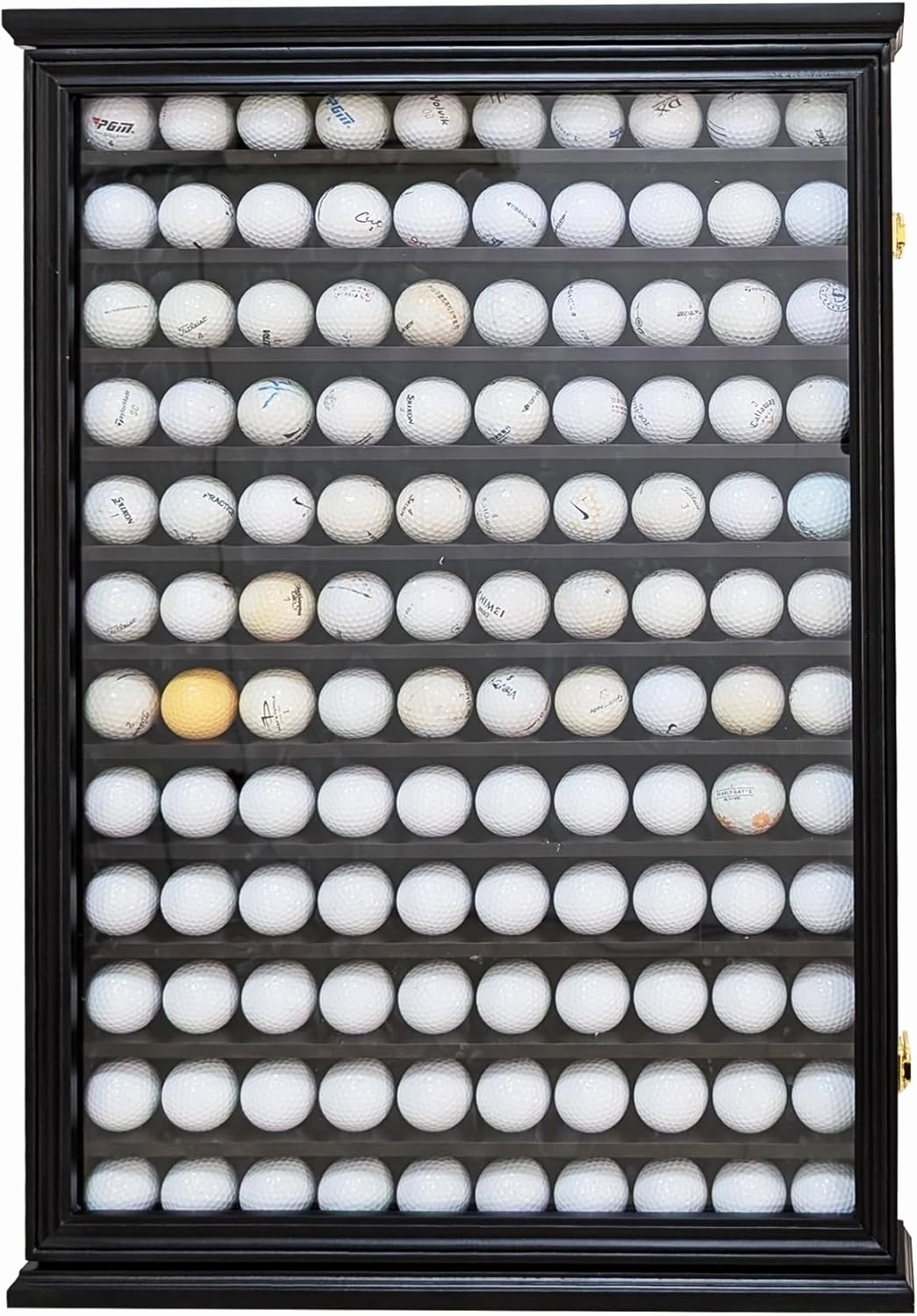 Vice Golf Balls Display Case - Shocked & Noodle TP5 Golf Ball Cabinet (ARRAWIS Black) - 120 Balls Capacity, UV Protection, Lockable (Black)