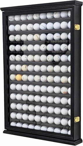 Vice Golf Balls Display Case - Shocked & Noodle TP5 Golf Ball Cabinet (ARRAWIS Black) - 120 Balls Capacity, UV Protection, Lockable (Black)
