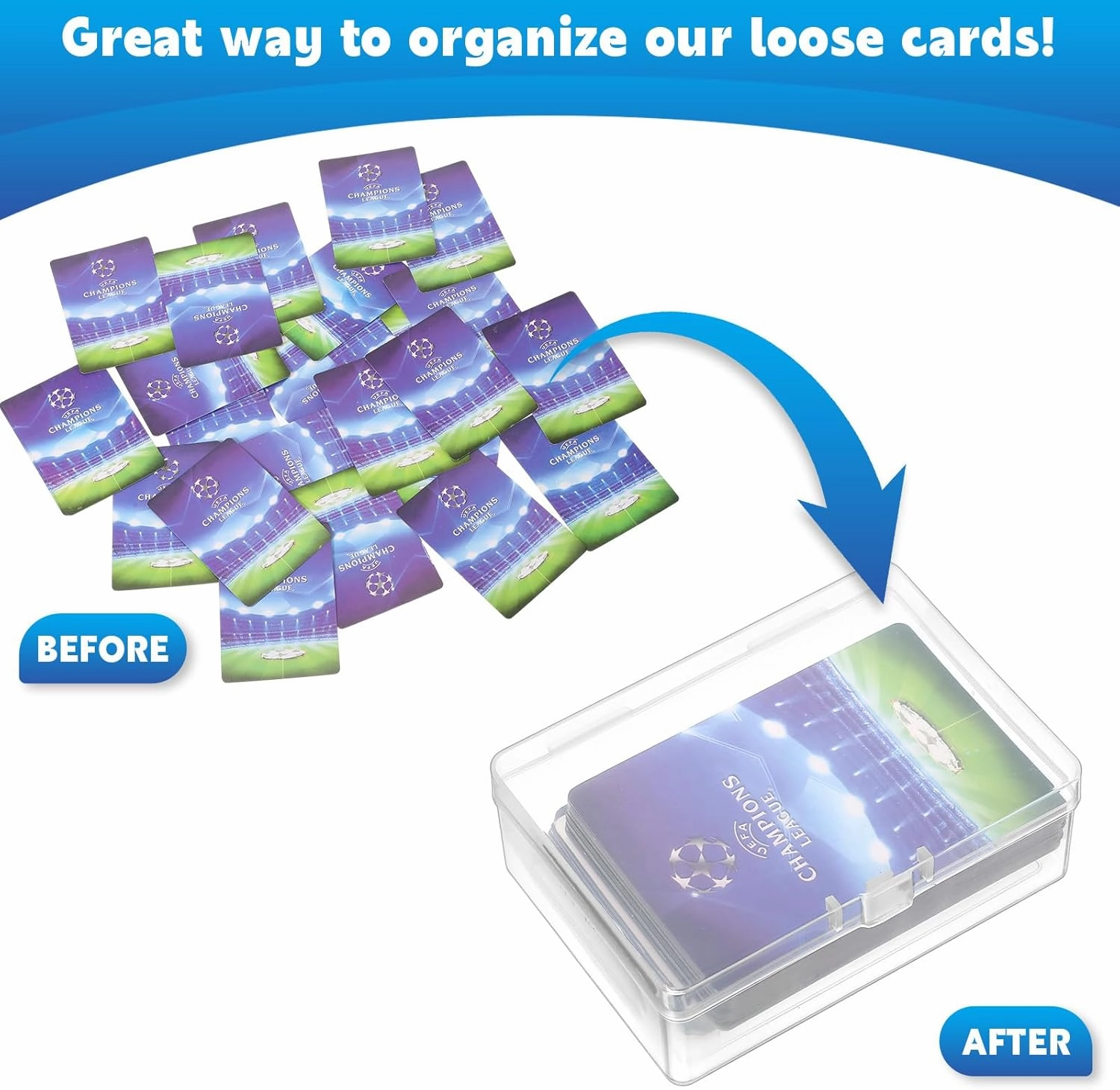 Vicenpal 36 Pcs Playing Card Boxes Clear Plastic Deck Cases Trading Card Storage Boxes Compatible with MTG TCG 100 Game Cases Holder 4.45 x 2.91 x 1.35 Inch