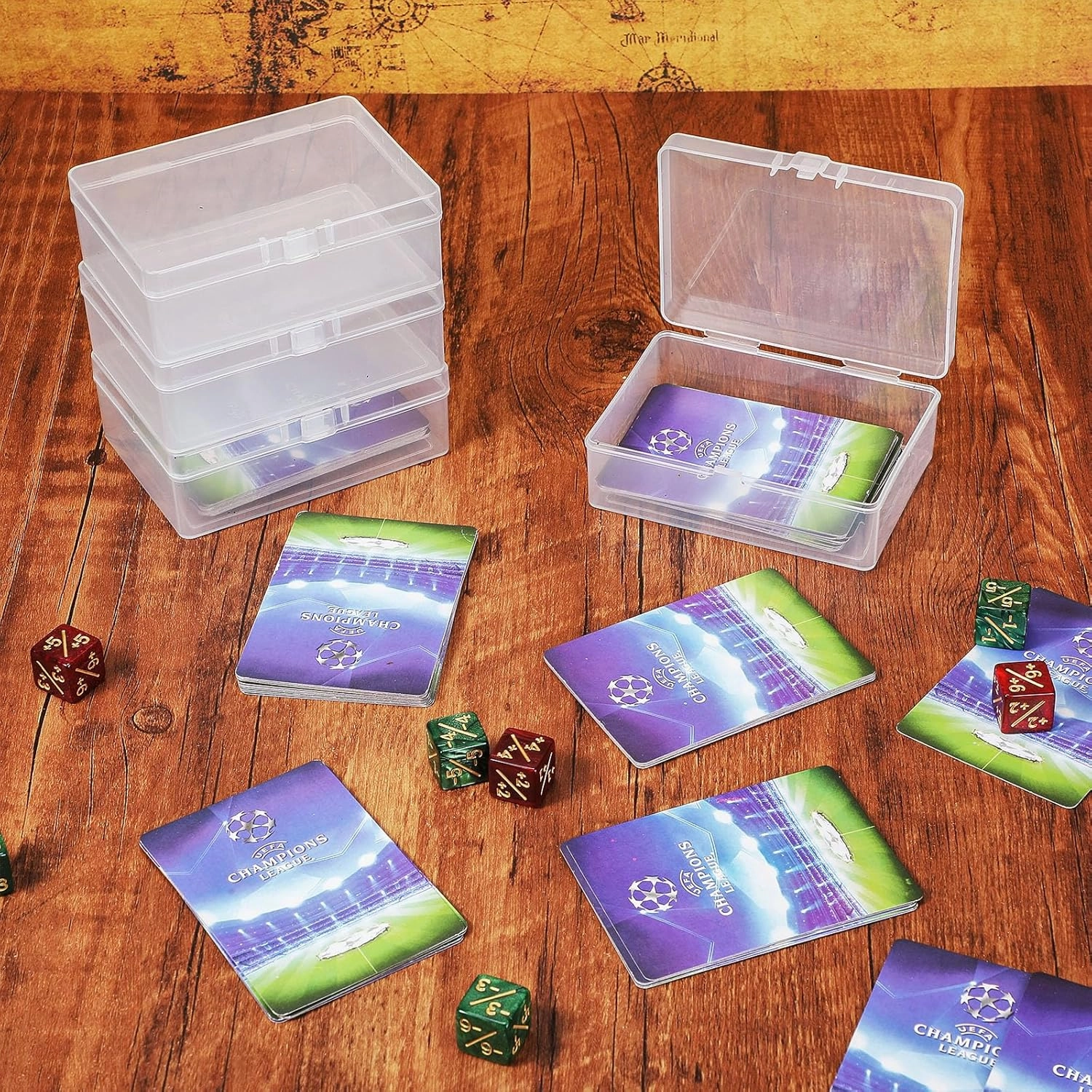 Vicenpal 36 Pcs Playing Card Boxes Clear Plastic Deck Cases Trading Card Storage Boxes Compatible with MTG TCG 100 Game Cases Holder 4.45 x 2.91 x 1.35 Inch