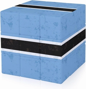 Vintage Botswana Flag Funny 3x3x3 Cube Smooth Lightweight Puzzle for Adult Graphic Printing Travel