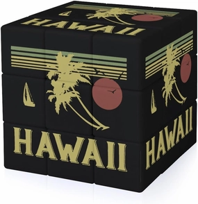 Vintage Hawaiian Funny 3x3x3 Cube Smooth Lightweight Puzzle for Adult Graphic Printing Travel