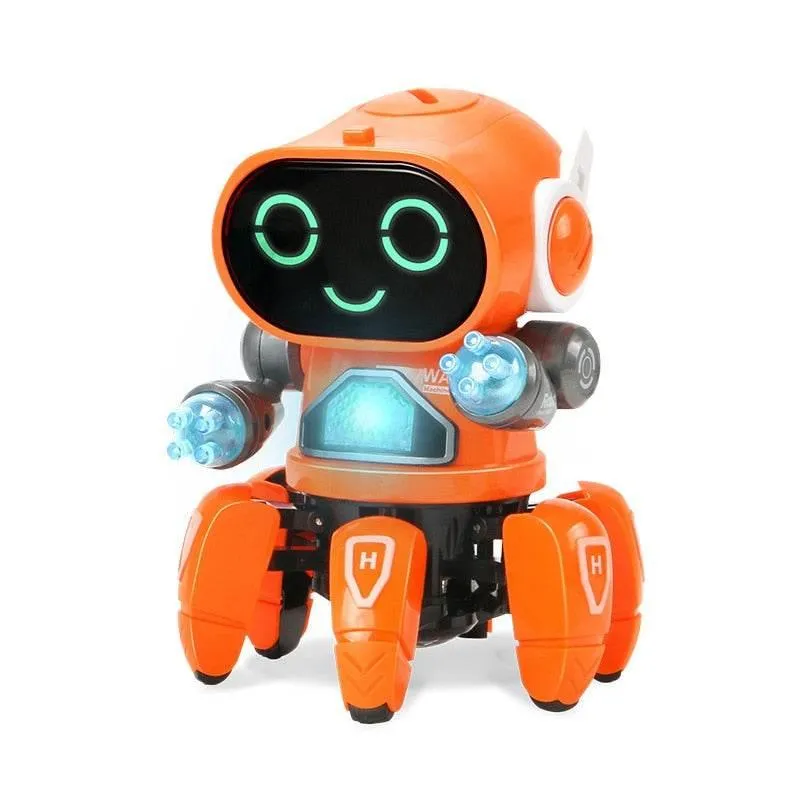 Voice-Activated Robot Toy - Interactive 6-Claw Futuristic Playmate