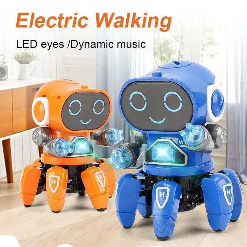 Voice-Activated Robot Toy - Interactive 6-Claw Futuristic Playmate