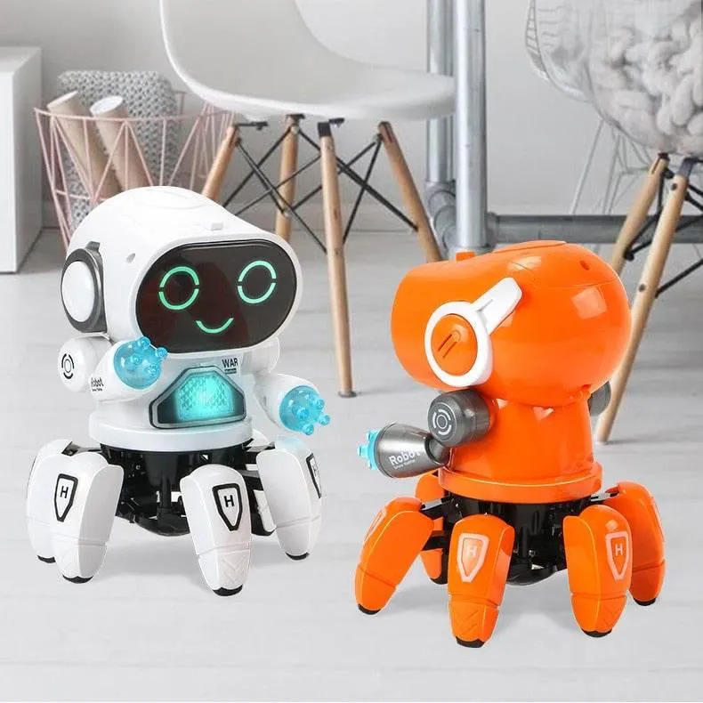 Voice-Activated Robot Toy - Interactive 6-Claw Futuristic Playmate