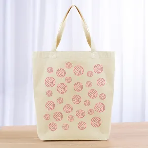 Volleyball Ball Pattern Tote Bag - pink