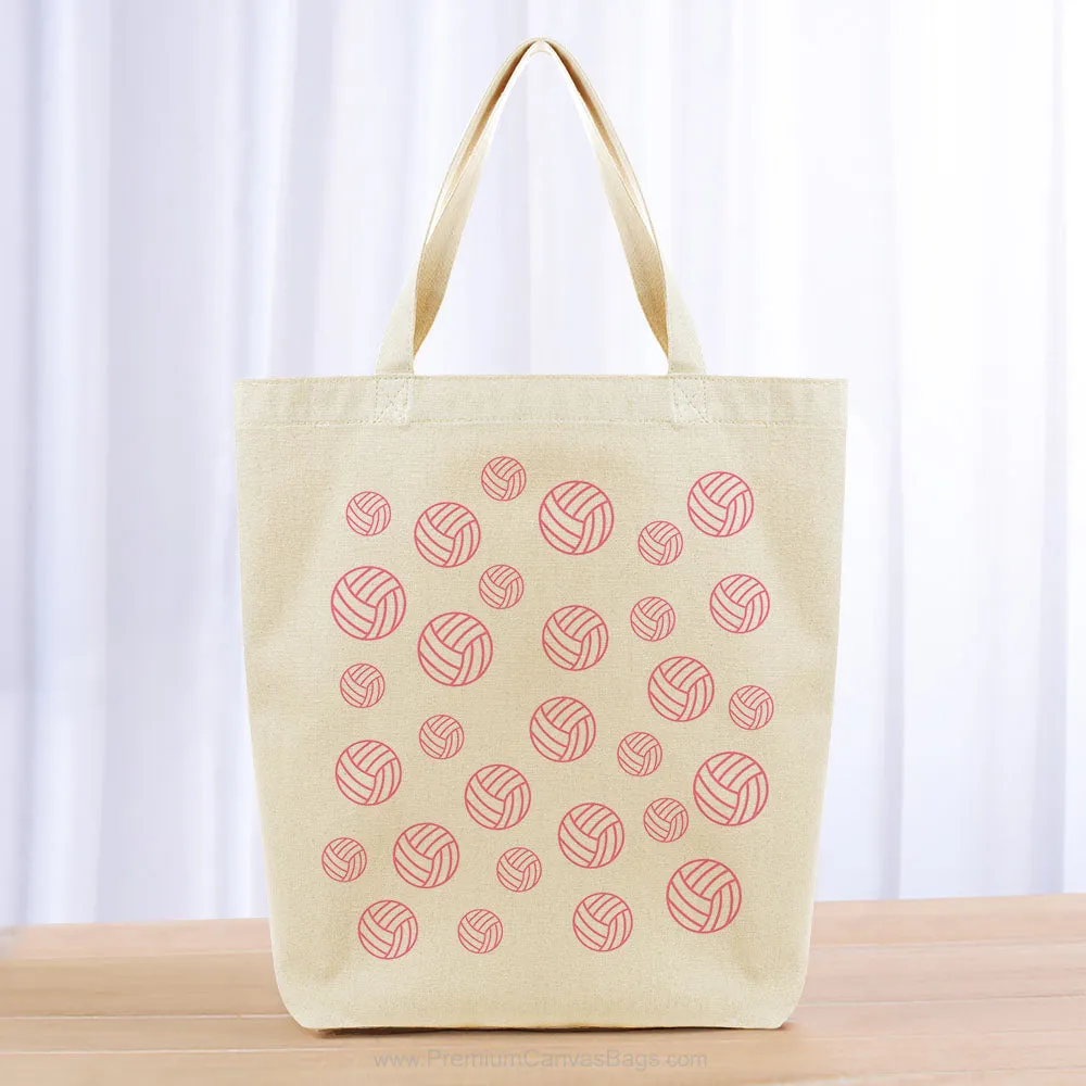 Volleyball Ball Pattern Tote Bag - pink
