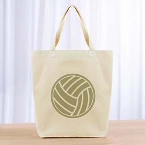 Volleyball Ball Tote Bag - khaki