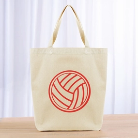Volleyball Ball Tote Bag - red
