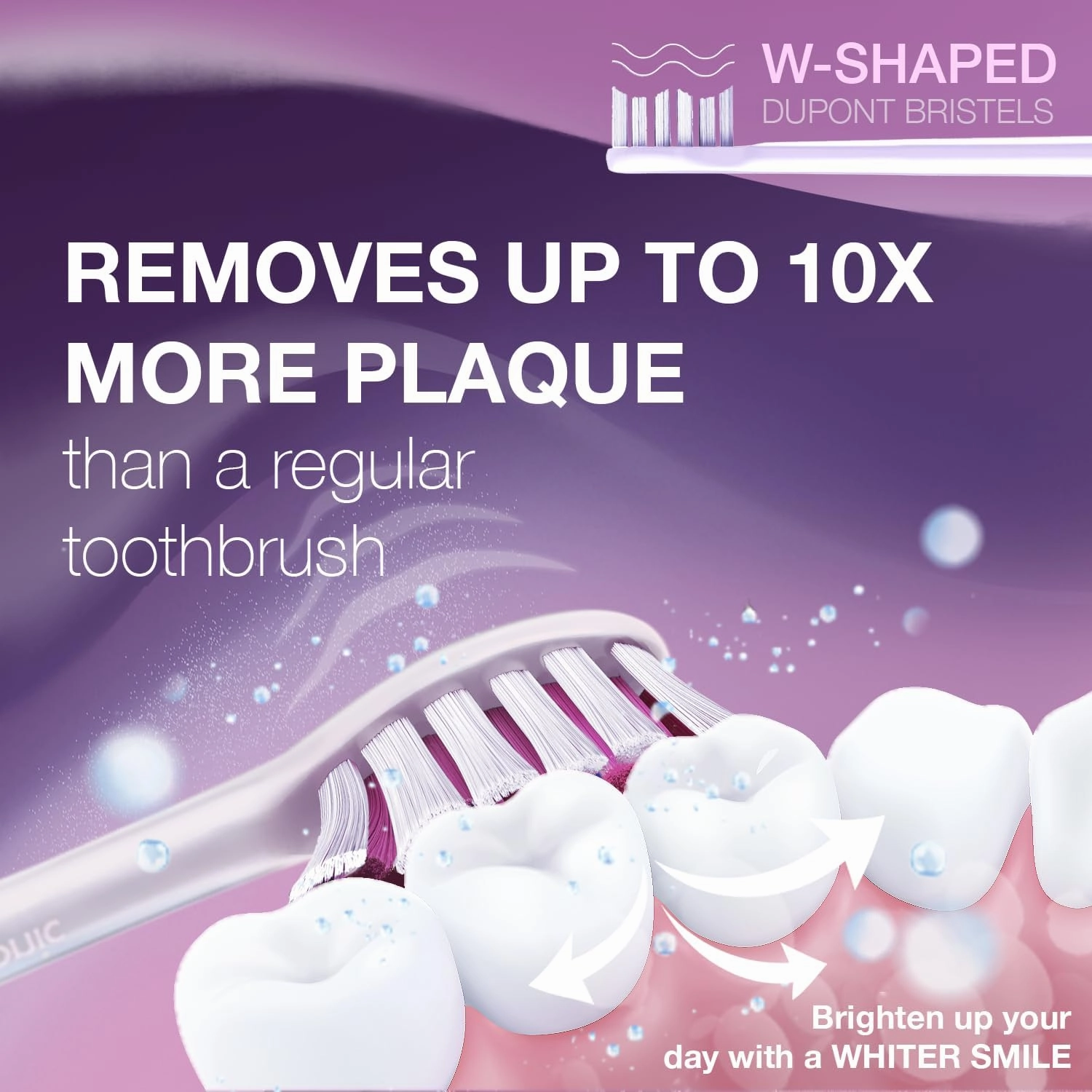 Wagner Stern WHITEN  Edition. Whitening Electric Toothbrush with Pressure Sensor. Offers 5 Brushing Modes, 3 intensities, 8 Soft Brush Heads, and a Luxury Travel case.