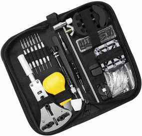 Watch Repair Kit,153 Pcs Watch Band Strap Repair Tool Set with Carrying Case,Watch Battery Replacement Tool Kit for Repairing Various Watches