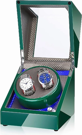 Watch Winder Box Watch Winder - 2 0 LED Light Automatic Turning Watch Device Mechanical Watch Shaker Household Mute Rotary Motor Watch Winder Box Case
