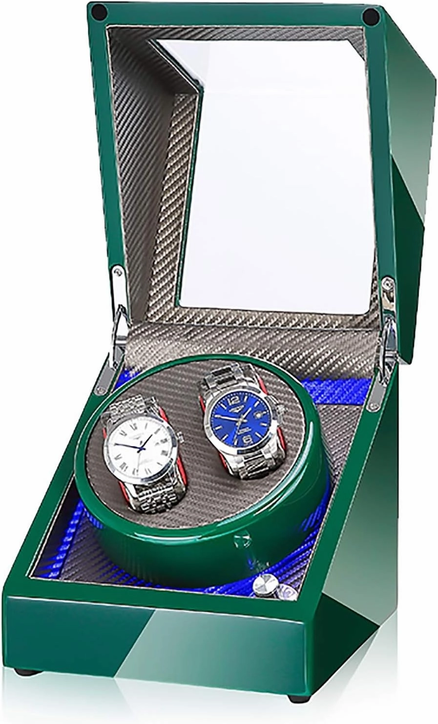 Watch Winder Box Watch Winder - 2 0 LED Light Automatic Turning Watch Device Mechanical Watch Shaker Household Mute Rotary Motor Watch Winder Box Case