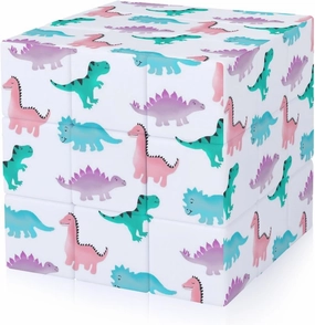 Watercolor Dinosaurs Pattern Funny 3x3x3 Cube Smooth Lightweight Puzzle for Adult Graphic Printing Travel