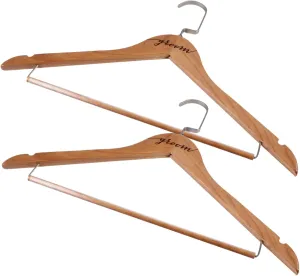 Wedding Dress Hanger Set Pcs Wooden Hangers for Bride and Groom Skid-Resistant Design