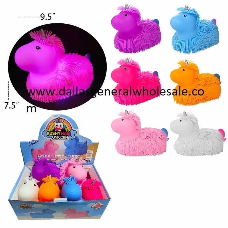 Wholesale Light Up Giant Unicorn Puffer Balls Toy - Assorted