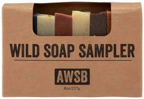 Wild Soap Sampler Gift Set, 8 Small All Natural Bar Soaps with Organic Ingredients, for Guests or Travel, Handmade