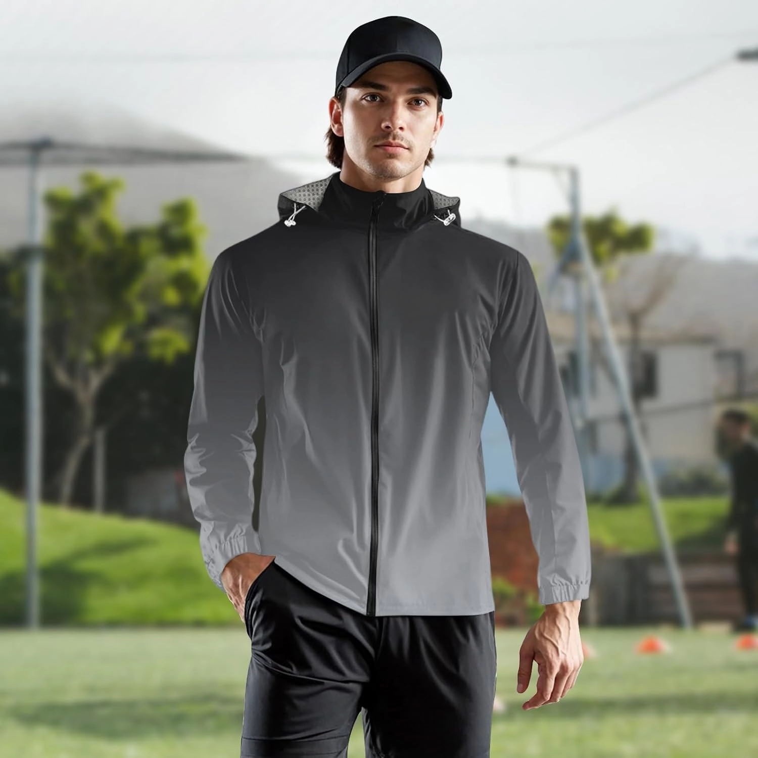 Windbreaker Jackets for Men Big and Tall Light Outerwear Breathable Raincoats Rain Golf Windbreaker