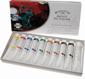 Winsor & Newton Artists 1290143 Oil Paint Set with Highest Possible Pigmentation, Highest Light Fastness - Introductory Set 10 x 21 ml Tubes