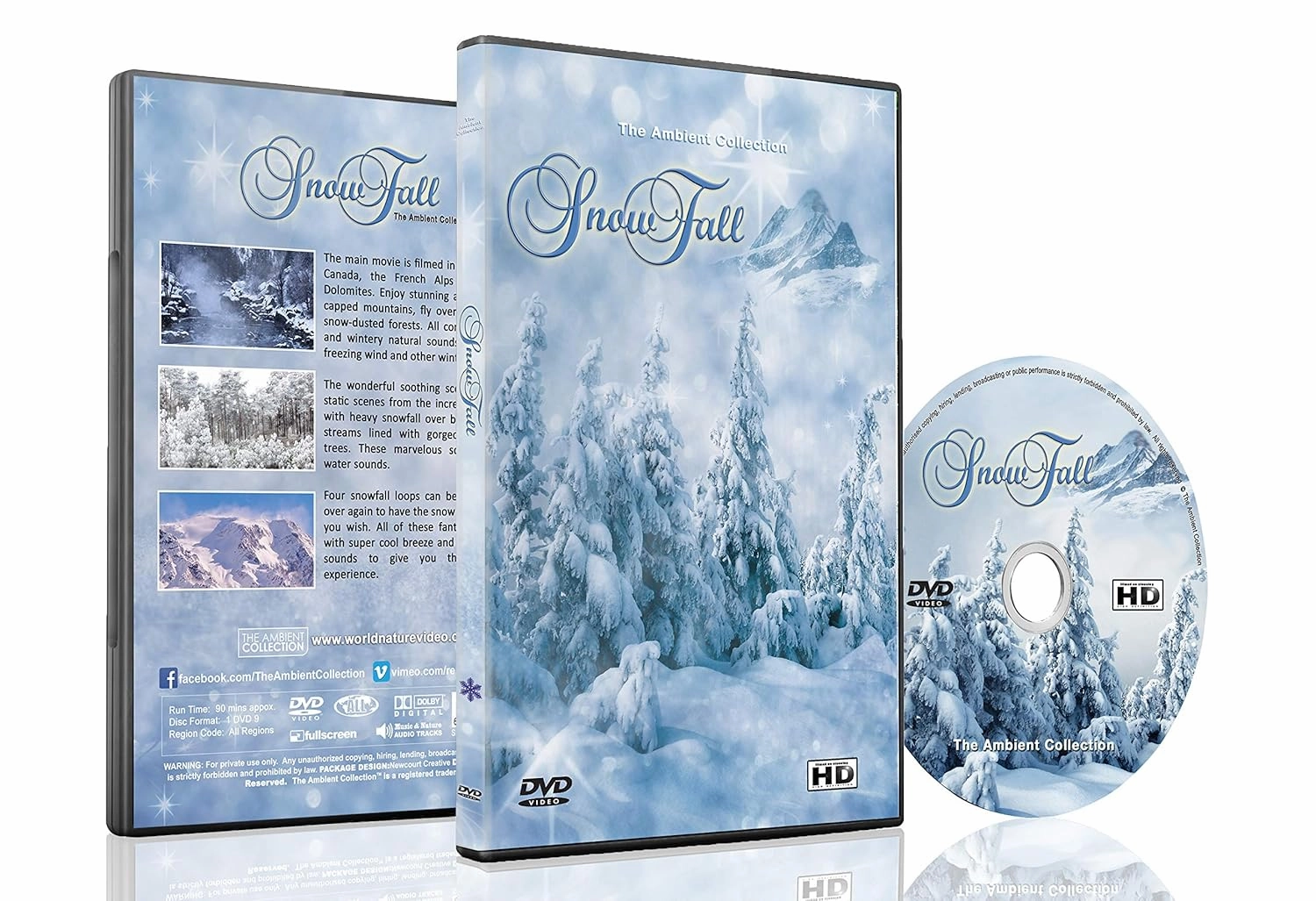 Winter DVD - Snowfall - Winter Scenery of Mountains and Forest with Falling Snow with Relaxing Natural Sounds Perfect for Those Long Winter Evenings