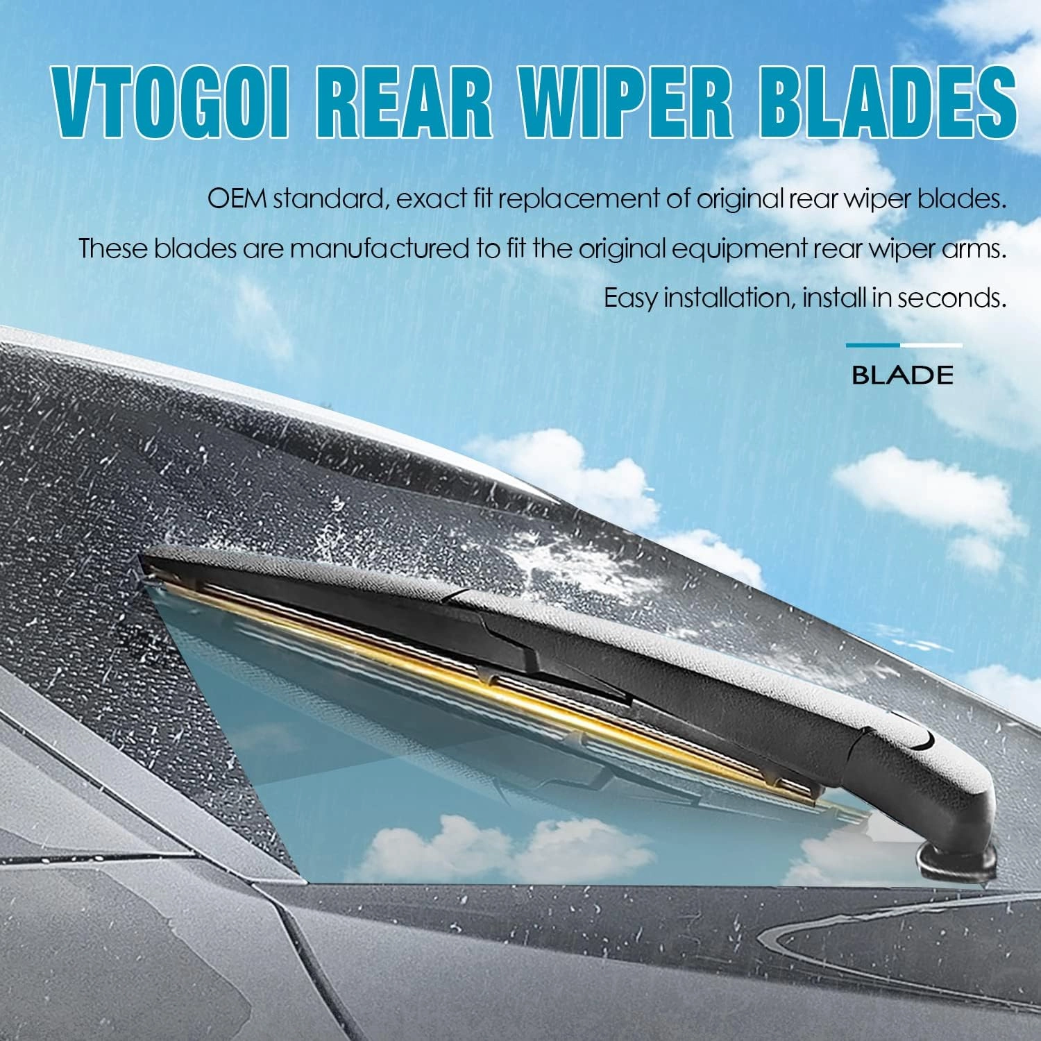 Wiper Blades With Rear Wiper Blades Set For 2018-2022 Jaguar F-Pace Automotive Replacement Windshield Wiper Blades, That Meet OEM Quality Easy DIY Install 26" 18" 13"(Set of 3)