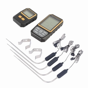 Wireless BBQ Thermometer 4 Probes 328ft Range Digital Remote Kitchen Meat Cooking