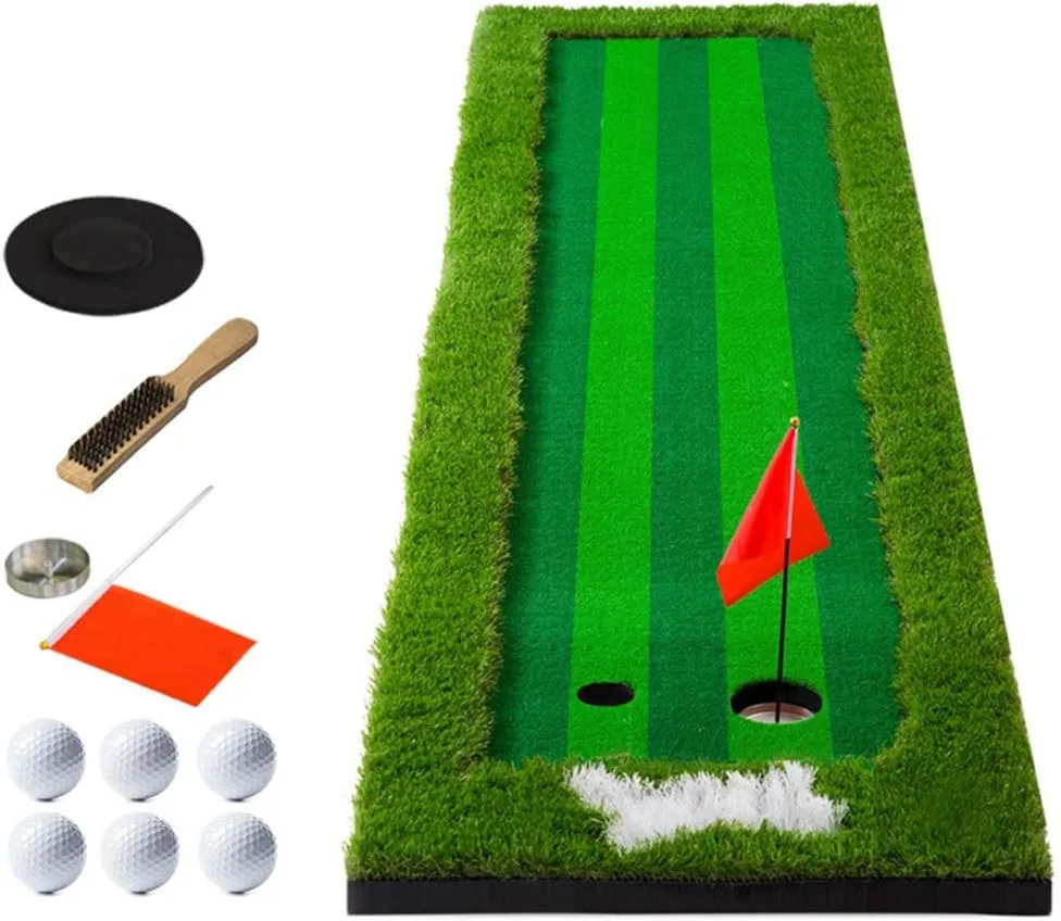 Women Men Golf Putting Green System Professional Practice Green Long Challenging Putter Indoor/Outdoor Easy to Roll Up and Carry for Men