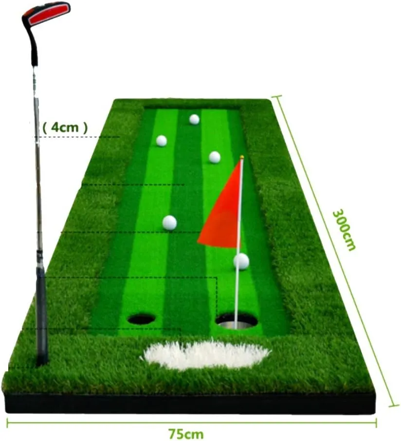 Women Men Golf Putting Green System Professional Practice Green Long Challenging Putter Indoor/Outdoor Easy to Roll Up and Carry for Men