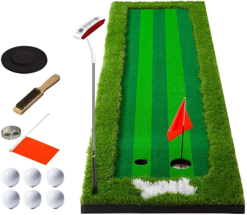 Women Men Golf Putting Green System Professional Practice Green Long Challenging Putter Indoor/Outdoor Easy to Roll Up and Carry for Men