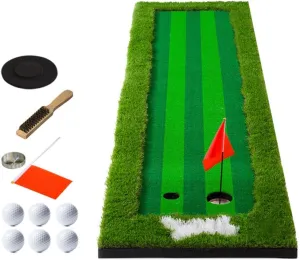 Women Men Golf Putting Green System Professional Practice Green Long Challenging Putter Indoor/Outdoor Easy to Roll Up and Carry for Men