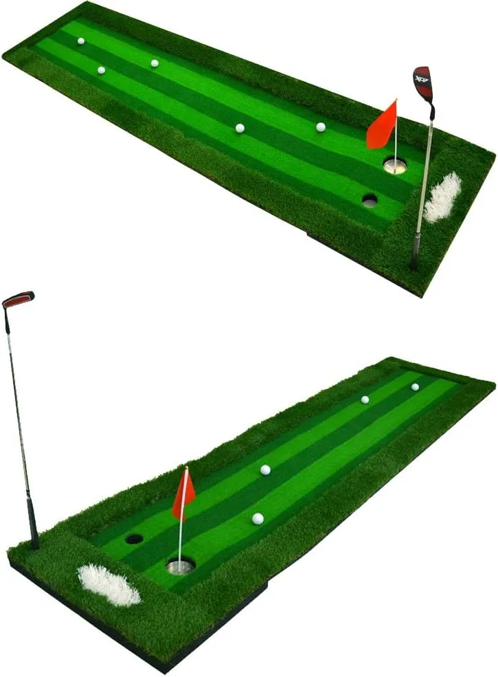 Women Men Golf Putting Green System Professional Practice Green Long Challenging Putter Indoor/Outdoor Easy to Roll Up and Carry for Men