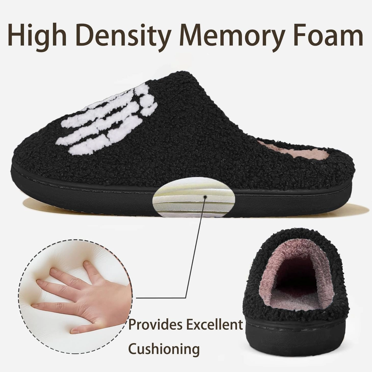 Women's and men's fluffy plush slippers, home slippers, cute warm shoes, indoor and outdoor girls' slippers, memory sponge, retro couple shoes
