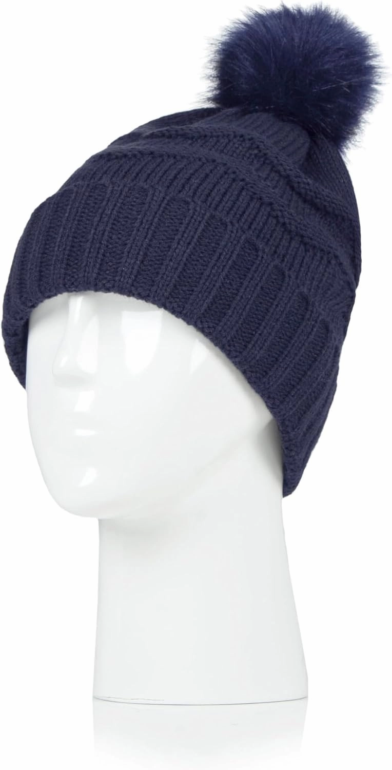 Women's Courtney Roll-Up Hat with Wispy Pom-Pom Purple/One Size