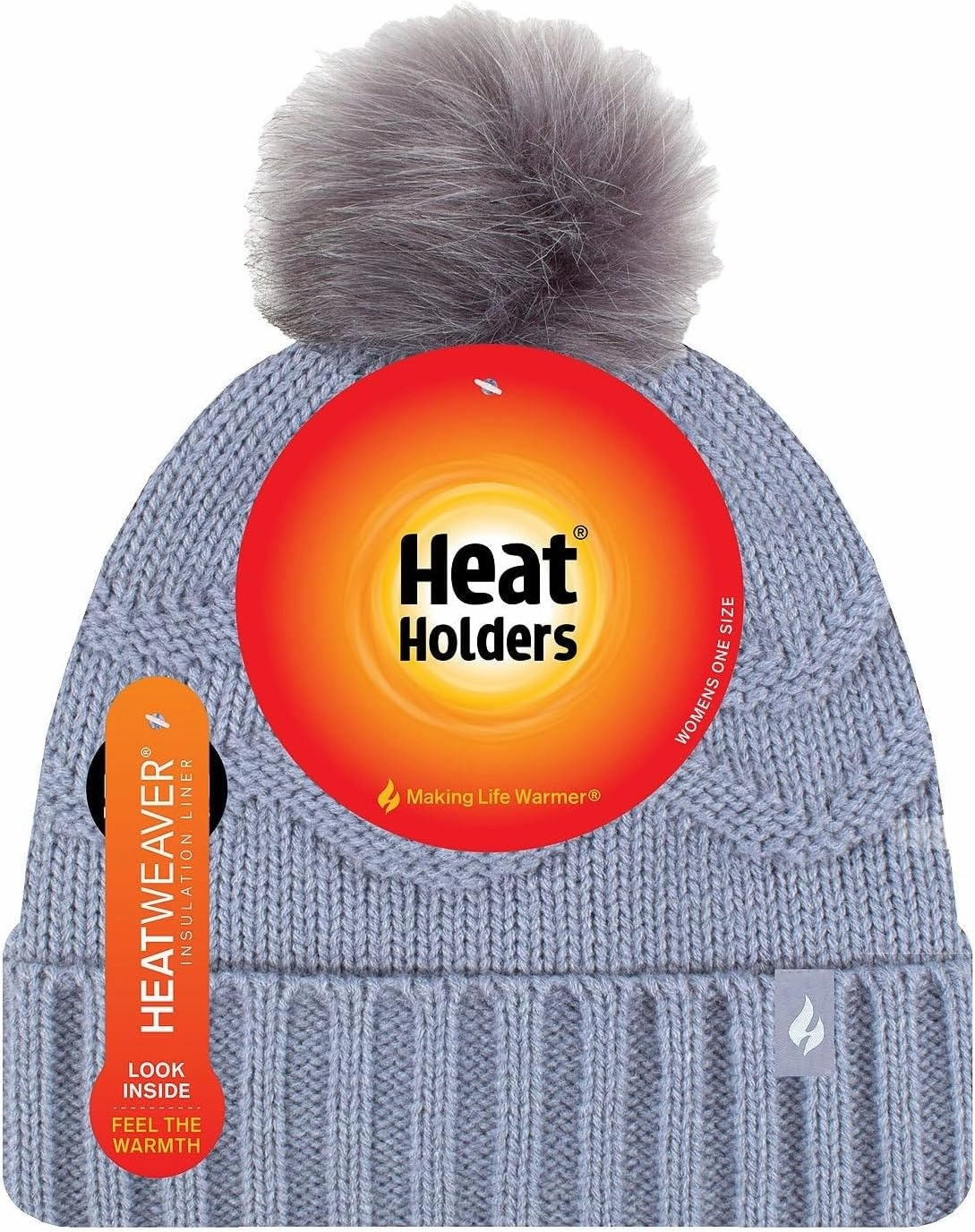 Women's Courtney Roll-Up Hat with Wispy Pom-Pom Purple/One Size
