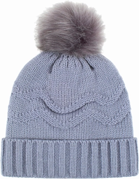 Women's Courtney Roll-Up Hat with Wispy Pom-Pom Purple/One Size