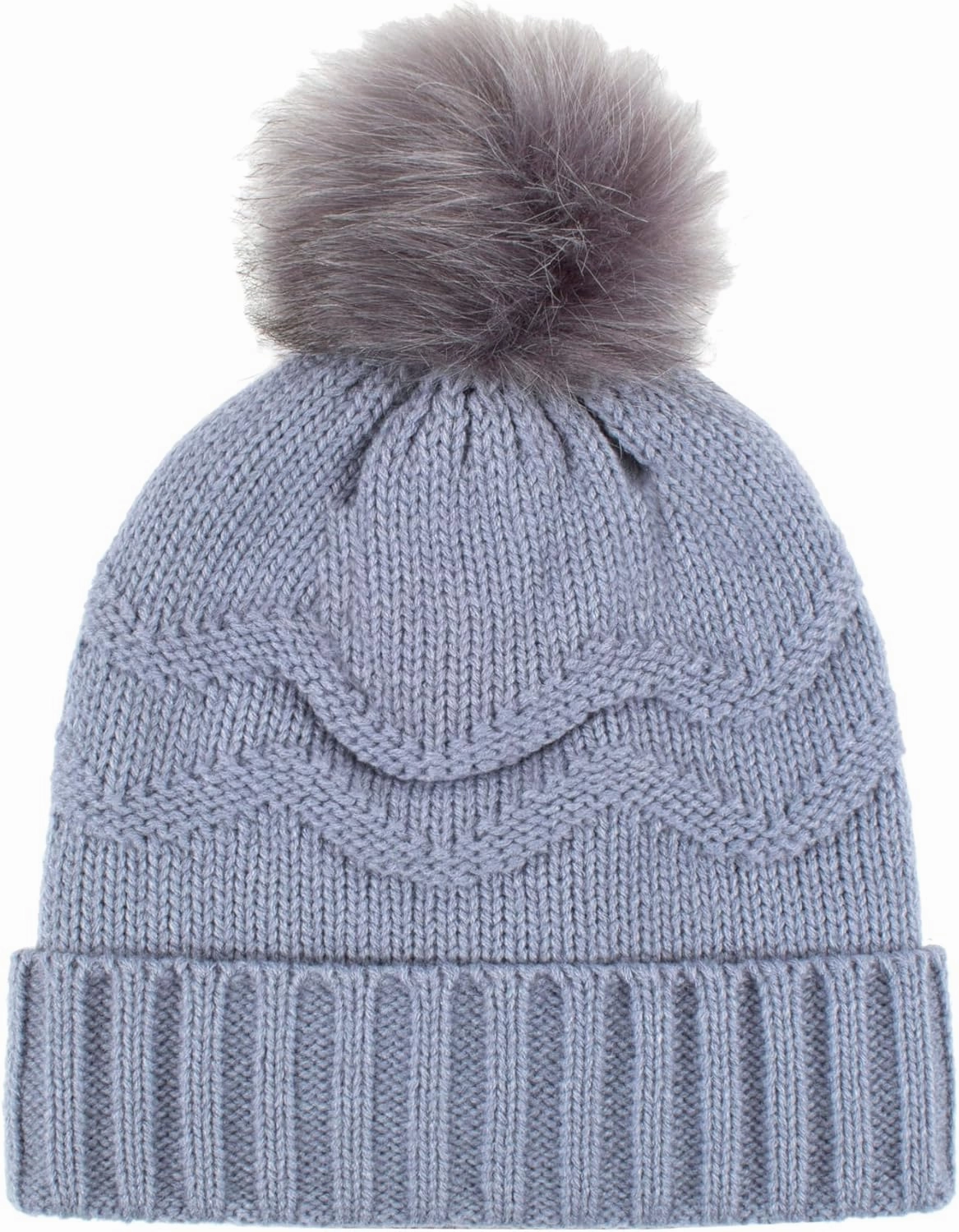 Women's Courtney Roll-Up Hat with Wispy Pom-Pom Purple/One Size