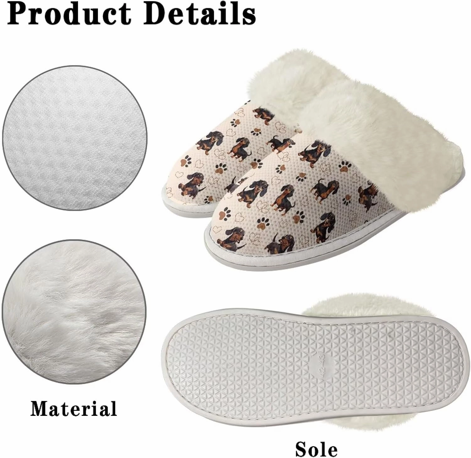 Women's Fuzzy Slippers Outdoor Indoor Fluffy Winter House Shoes Warm Plush Bedroom Shoes for Women