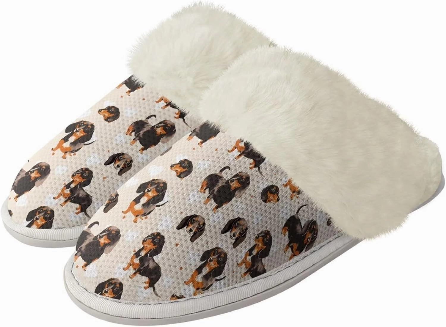 Women's Fuzzy Slippers Outdoor Indoor Fluffy Winter House Shoes Warm Plush Bedroom Shoes for Women