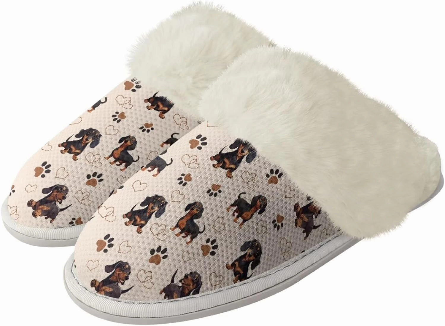 Women's Fuzzy Slippers Outdoor Indoor Fluffy Winter House Shoes Warm Plush Bedroom Shoes for Women