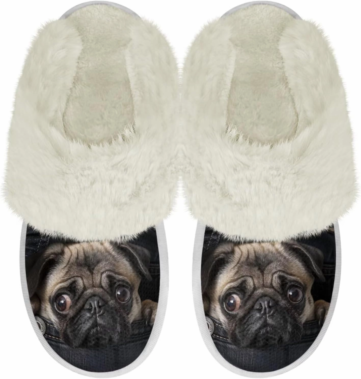 Women's Fuzzy Slippers Outdoor Indoor Fluffy Winter House Shoes Warm Plush Bedroom Shoes for Women